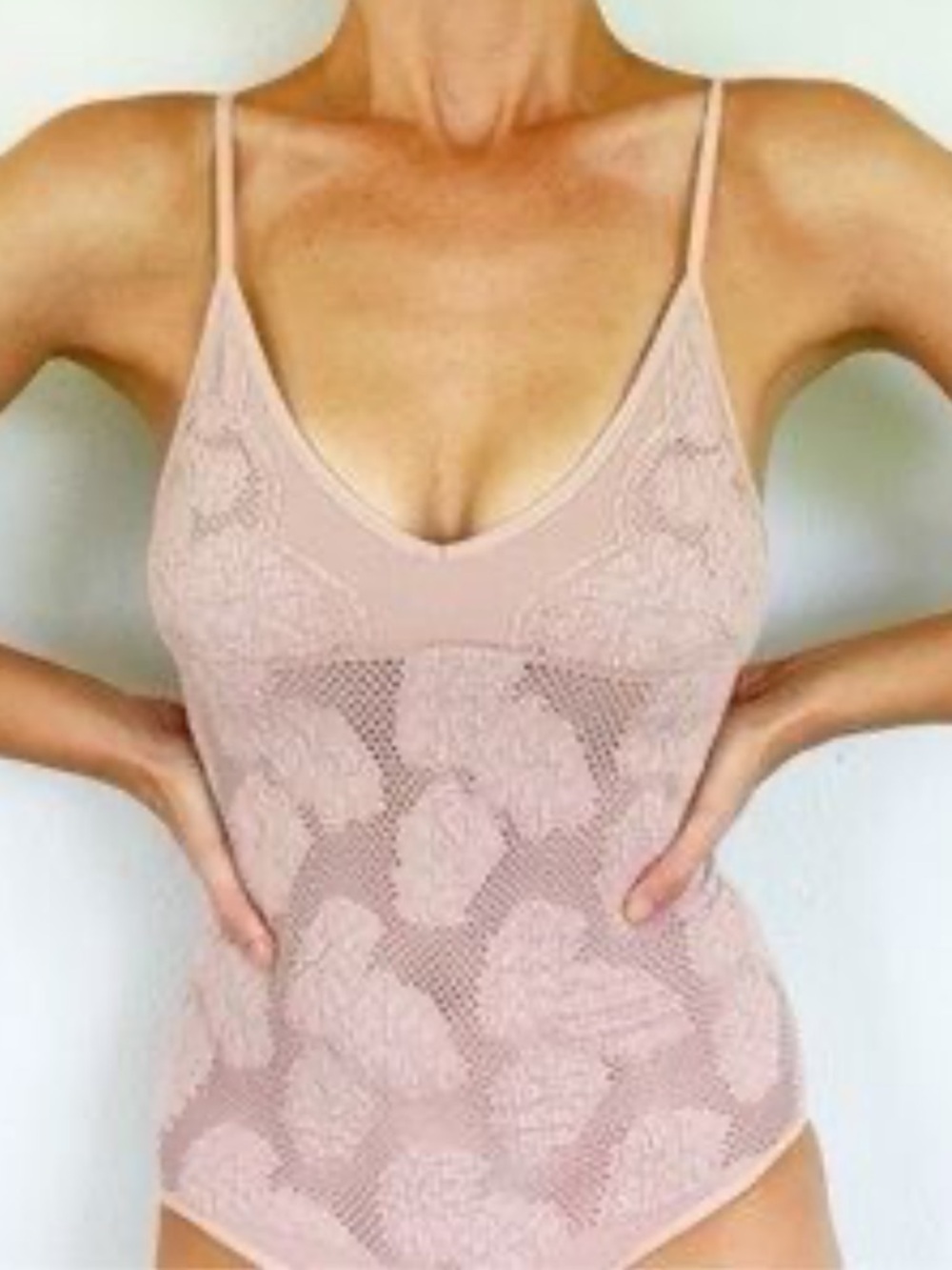 AURA Flower Mesh Bodysuit